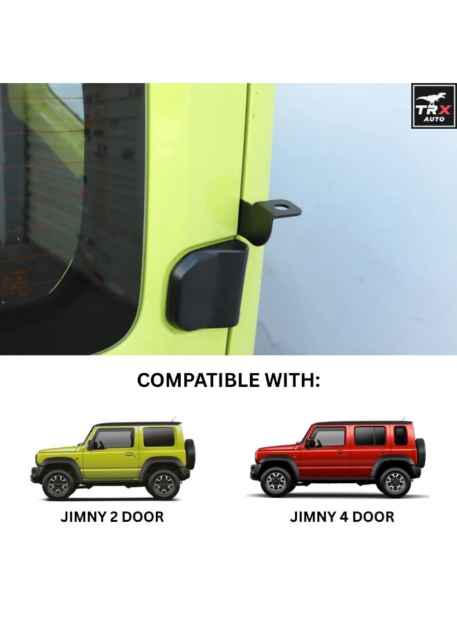 TRX AUTO Aluminum Bolt-On Bracket & Flag Poles For Suzuki Jimny 2 Door & Suzuki Jimny 5 Door 2018 To 2025  | Bolt on, No Drilling required - Image 2